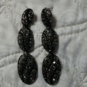 Black sparkly earrings